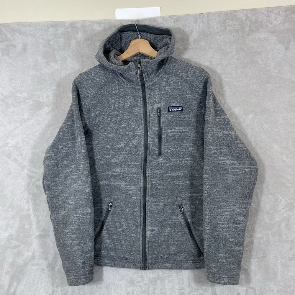 Patagonia Full Zip Better Sweater Hoodie Jacket Mens Medium *FLAW HOLE*